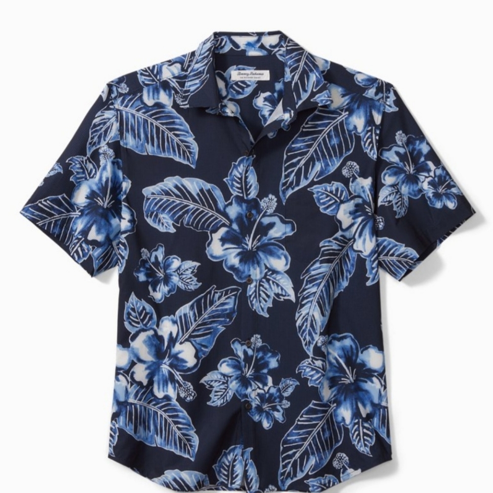 Bahama coast blooms Island zone camp shirt
